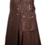 The Brown Cotton Utility Kilt is a standout choice for those who value both sophistication and practicality in their wardrobe. Designed with meticulous attention to detail, this kilt features beautiful bespoke stitching, adding a touch of craftsmanship that sets it apart. Every piece is custom-made to fit your unique measurements, ensuring a flawless fit tailored specifically to you. Crafted from premium-quality brown cotton fabric, this kilt offers the ideal balance of durability and comfort. The high-quality material ensures that it holds up well over time while remaining soft and breathable for all-day wear. Whether you’re attending a formal occasion, heading to a casual gathering, or simply looking to elevate your everyday style, this kilt is the perfect choice. Functionality is at the heart of the Brown Cotton Utility Kilt. Its multiple spacious pockets are thoughtfully designed to provide ample storage for all your essentials, such as your phone, wallet, keys, or small tools. The seamless integration of these practical features ensures the kilt retains its polished appearance without compromising utility. The warm, earthy tone of the brown cotton fabric makes this kilt versatile and easy to style. Pair it with a crisp white shirt and leather brogues for a sharp