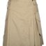 Khaki Cotton Utility Kilt